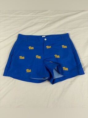 Vive La Fete Women Blue Pitt Print Cut Off Shorts Size 6